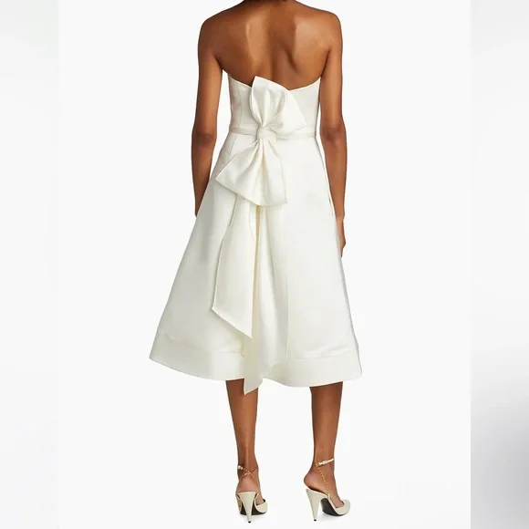 Amsale Duchesse Satin Strapless Dress NWT Size 10